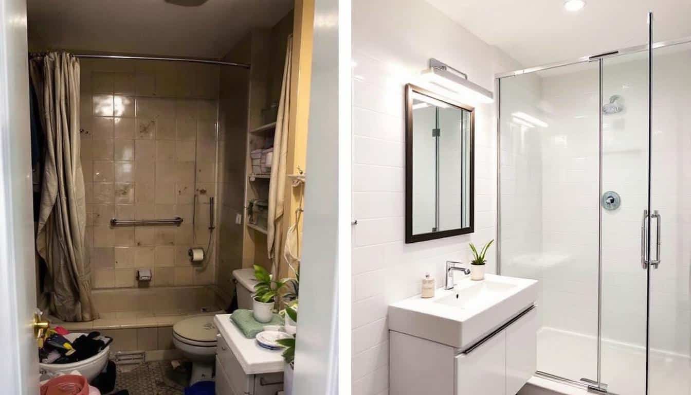 Before and after: Bathroom flooring replacement