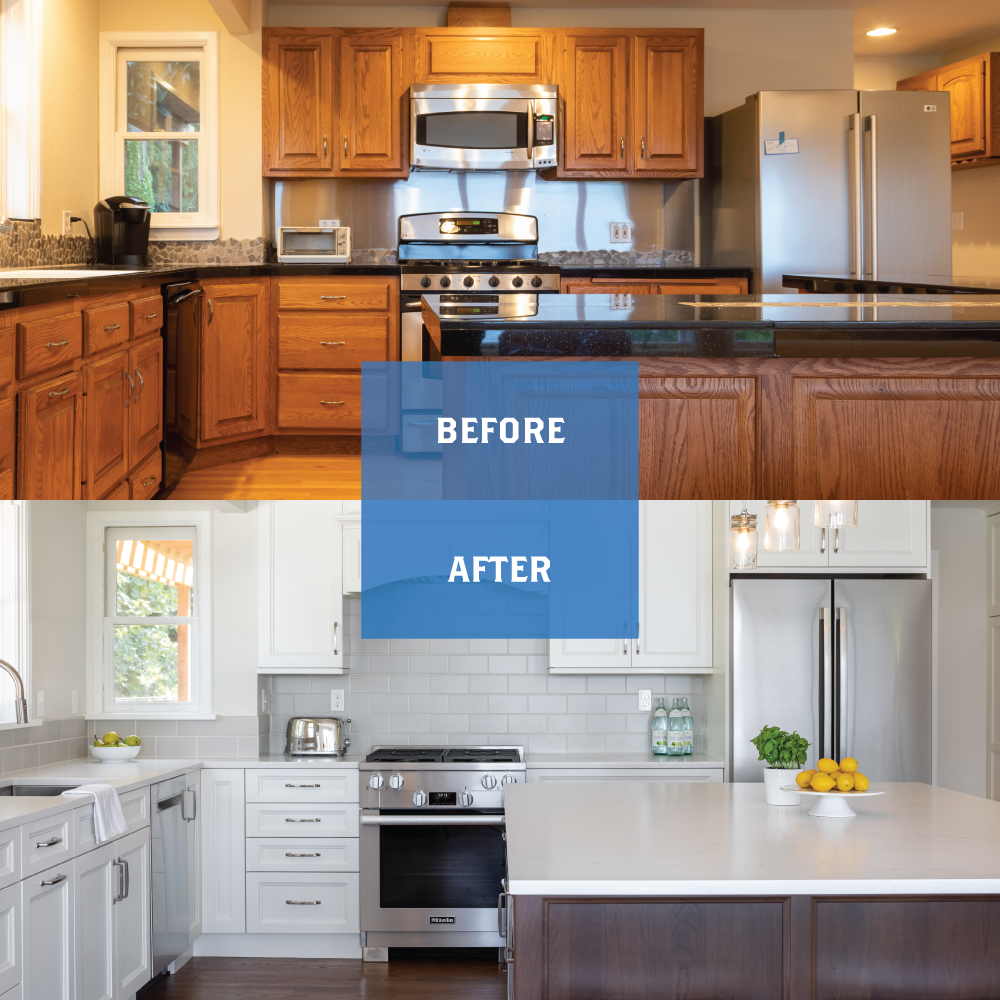 Before and after: Master bathroom renovation with walk-in shower and new vanity