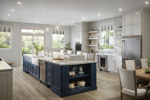 Navy shaker kitchen